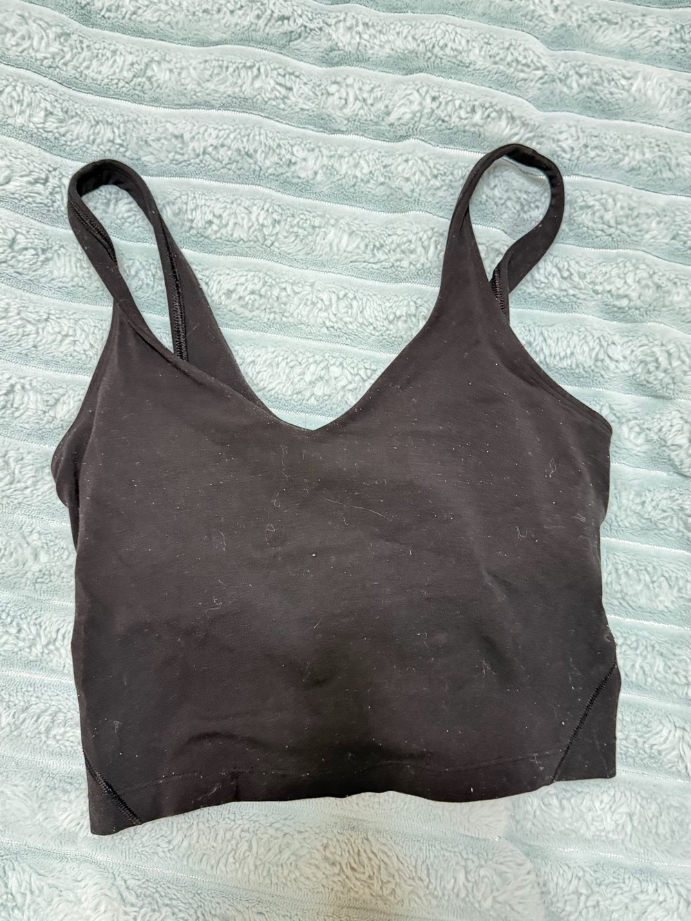 lululemon athletica Black V‑neck Cropped Tank